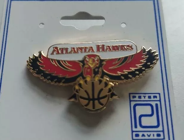 NBA Atlanta Hawks New Logo Pin Peter David 1995 Basketball OOP Nice Gift!