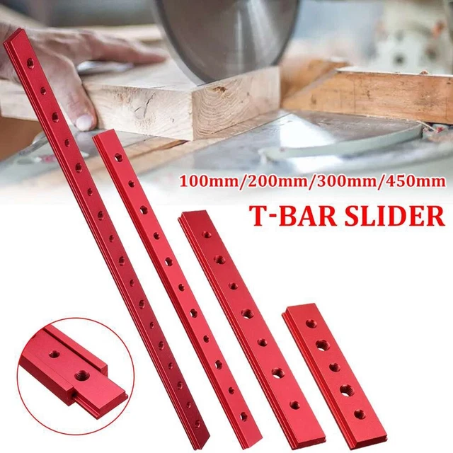 T-Bar Slider Rot 9 Zoll Breite DIY Gehrungslehre Gehrungssäge T-Schiene