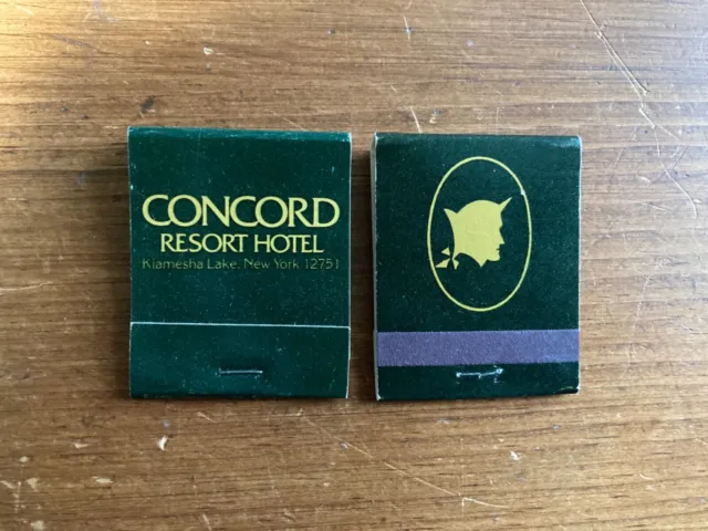 Vintage Matchbook Concord Resort  Hotel Kiamesha Lake NY - Lot of 2 Unstruck