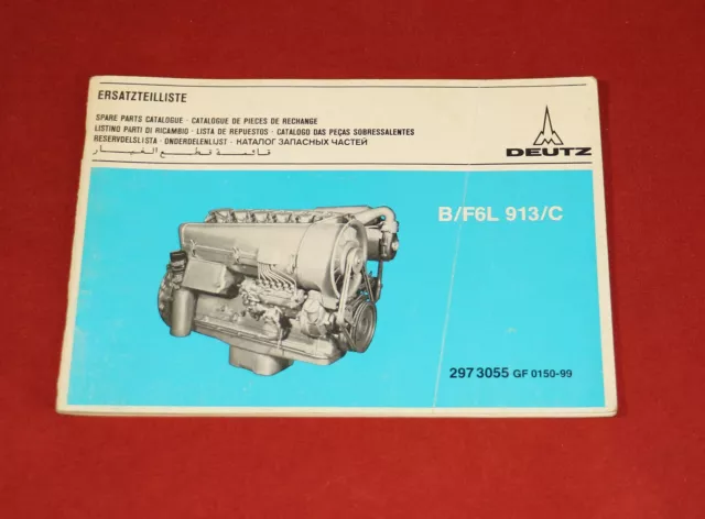 Ersatzteilliste DEUTZ Motor BF 6 L 913 , luftgekühlt Dieselmotor, 6 Zyl. Magirus