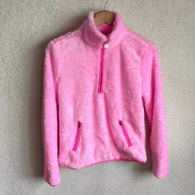 Lilly Pulitzer Jacket Womens XS Pink Skipper Sherpa Popover