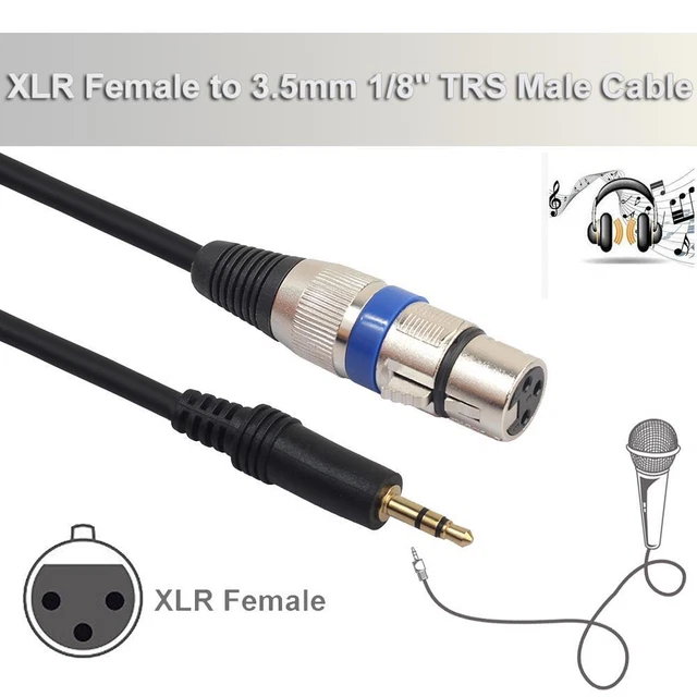 XLR 3pin Buchse auf 3,5 mm männlichen TRS männlichen Audio-Konverter Kabel Audio