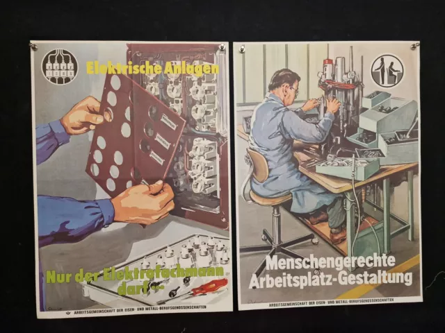 10 alte DIN A2 Plakate der BG zum Thema Unfallverhütung ca 50 - 80er Jahre #19