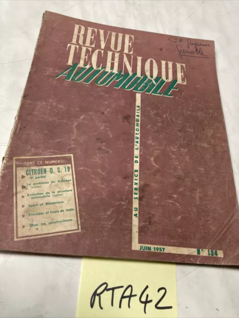 Citroën DS19 Revue Technique Automobile RTA 1957 DS 19 ( 2éme partie )
