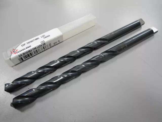CLEVELAND Taper Length Drill Bit 3/8" HSS Oxide 4-1/4" x 6-3/4" (2 Pcs)