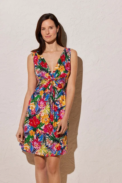 Abito Corto Smanicato Jersey di Viscosa  85979 Ysabel Mora Tropicale -SALDI
