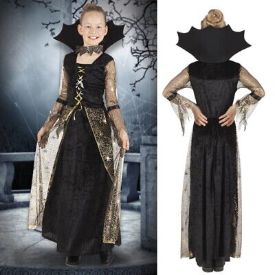 Girls Spiderella Vampire Witch Halloween Fancy Dress Costume Age 4-6 Years