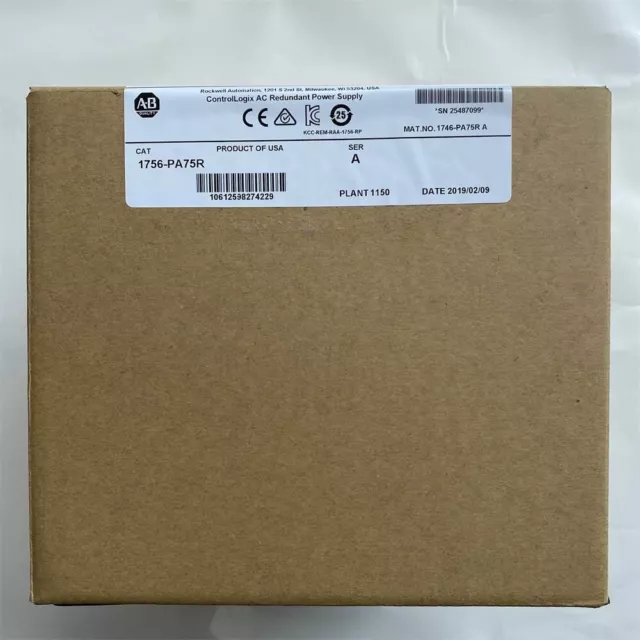 New Factory Sealed AB 1756-PA75R SER A ControlLogix AC Redundant Power Supply