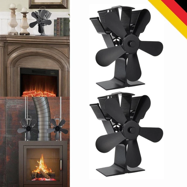 5-flügeliger Ofenventilator Kaminlüfter Ofenlüfter mit Griff Kamin Ventilator DH