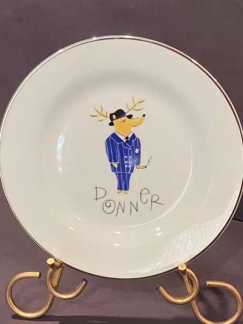 Pottery Barn Japan REINDEER Dessert Salad Plate 8.5" - YOU CHOOSE