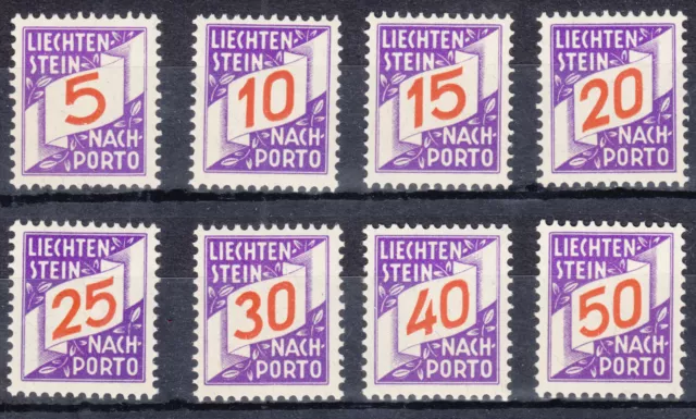 Liechtenstein - Yv. Taxe 13/20 - Année 1928 - Michel P MNH