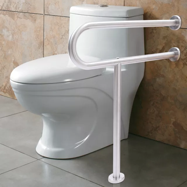 U-förmiges Edelstahl Handlauf Badezimmer Toilette Handicap Haltegriff 60cm