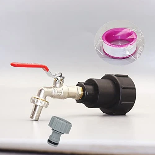 Adaptateur IBC - 1000 l - Robinet à boisseau sphérique universel - S60 x 6 - ...