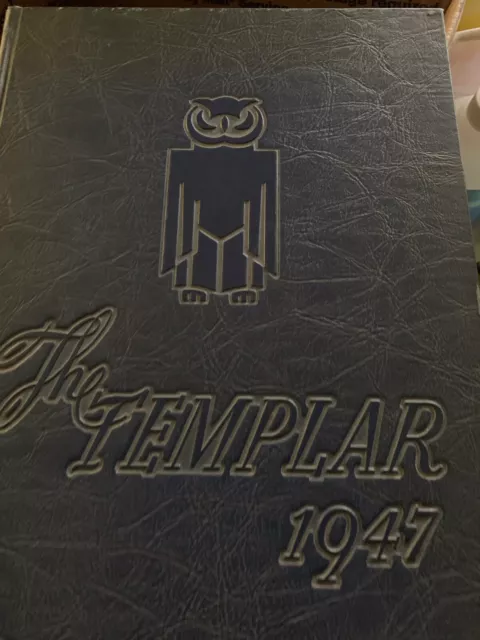 Original The Templar 1947 Temple University Yearbook