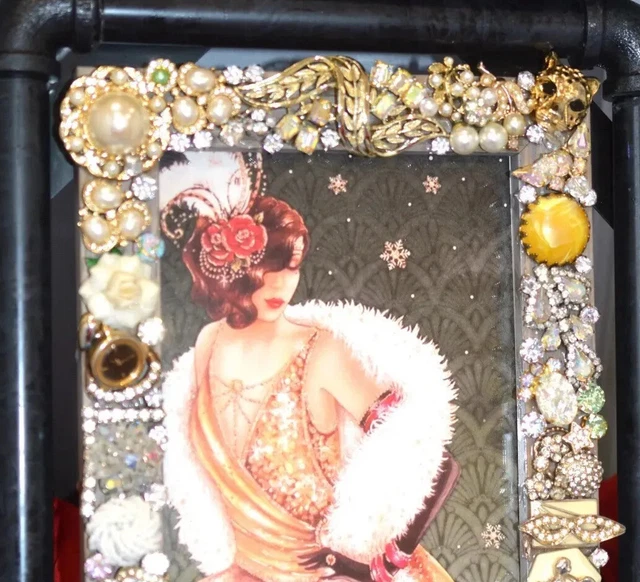 Jewelry Decorated Picture Frame Industrial Style Contemporary Modern 5X7 Photo