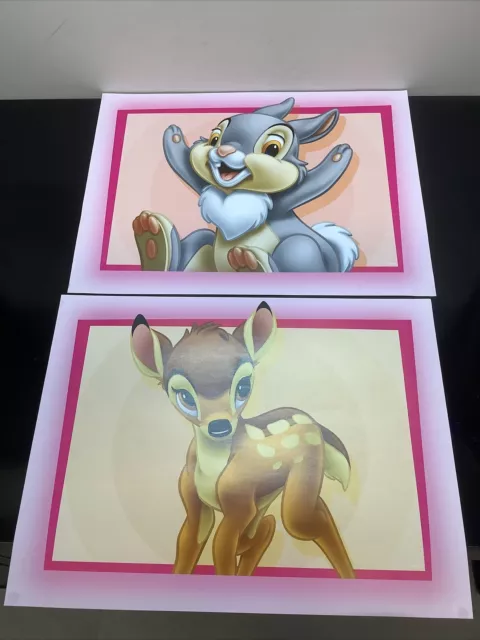 Disney Picture Wall Art Colourful Poster Large X2 Bundle Bambi Thumper