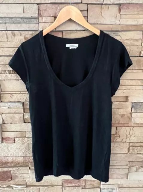 Isabel Marant Etoile Black Linen Tee Shirt Size M