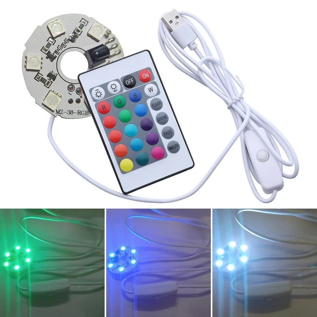 Lamp Colorful Remote Control LED Panel Night Light 16 Colors Car Reading Light