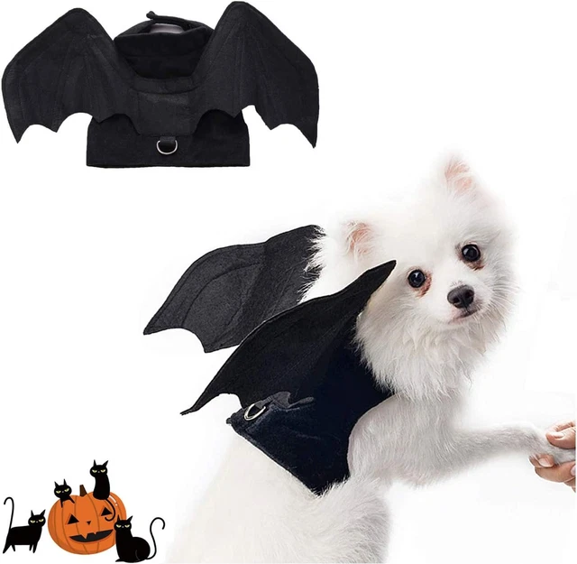 Haustier Fledermausflügel Mit LED - Halloween Kostüm Für Hunde & Katzen