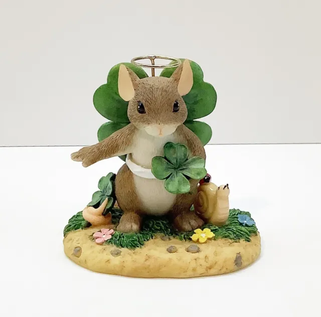 Charming Tails St. Patrick’s Day “You’re My Lucky Angel” Mouse Figurine 88/102