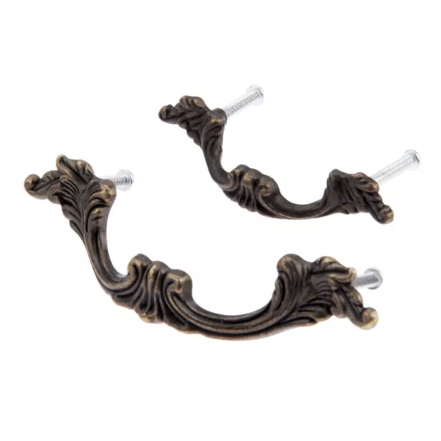 Zinc Alloy Dresser Door Cabinet Handle Retro Drawer Pull Wardrobe Knob Hardware