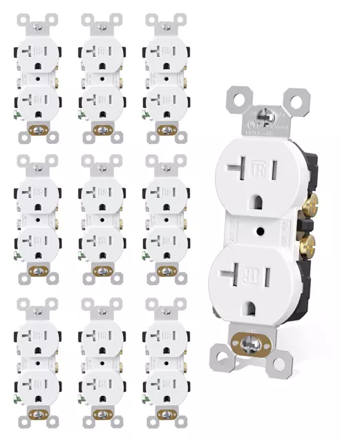 Duplex Electrical Receptacle Outlets, 20Amp 125V Wall Outlet, Residential,