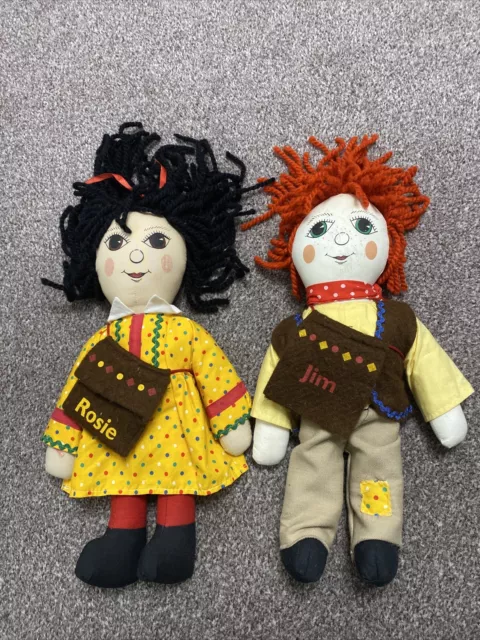 Rosie and Jim 15" Rag Dolls from Rosie and Jim 1992 Childrens TV