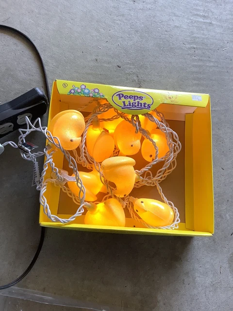 Just Born Peeps Novelty String Lights Indoor/Outdoor 10 Yellow Peeps Works