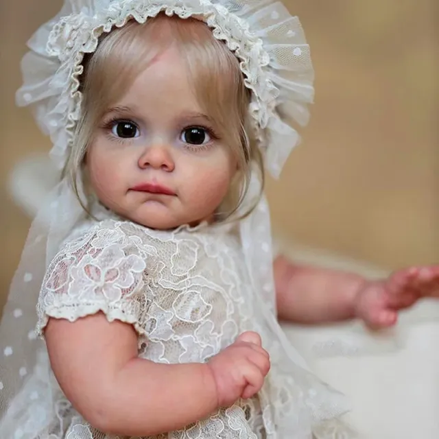 22" Baby Girl Vinyl Body Realistic Newborn Dolls Lifelike Reborn Dolls Kid Gifts