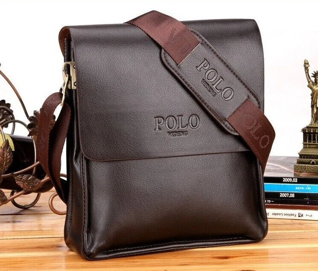 Hot Men's Messenger Bag Leather Polo S Crossbody Handbags Shoulder Travel Bags