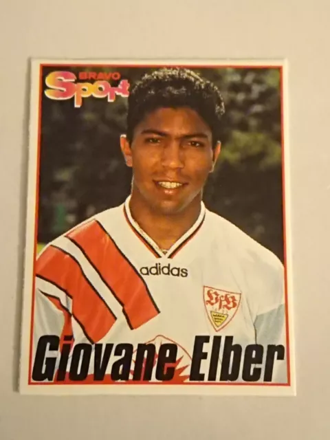 Giovane Elber Rookie Karte - Bravo Sport 1995-96 (handgeschnittener Aufkleber) - Ex Con