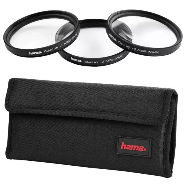 Hama Close-Up Ensemble 62mm +1 +2 +4 Gros Plan Filtre Objectif Macro Photo DSLR