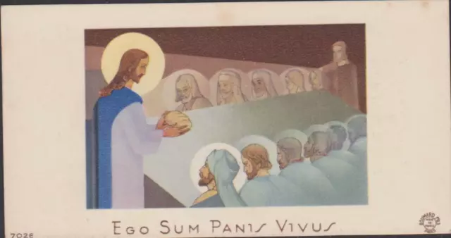 Image Pieuse Holy Card Santini Jesus Et Ses 12 Apotres Ego Sum Panis Vivus