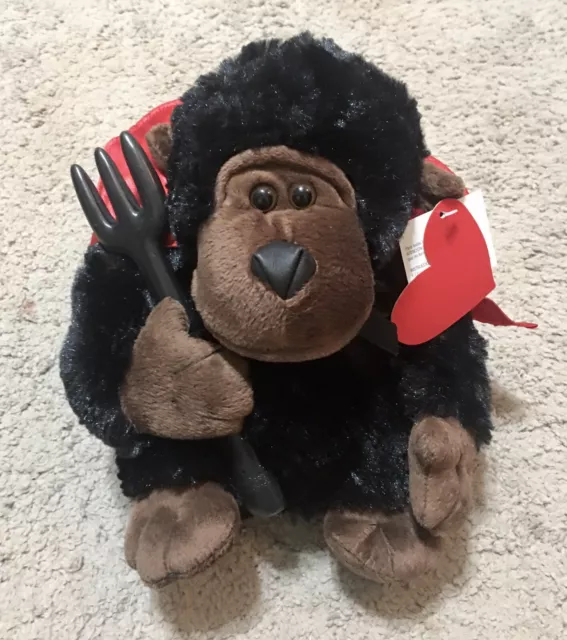 9 “ Plush Stuffed Gorilla Toy Soft Cuddly Dan Dee Collectors Choice New Dk Brown