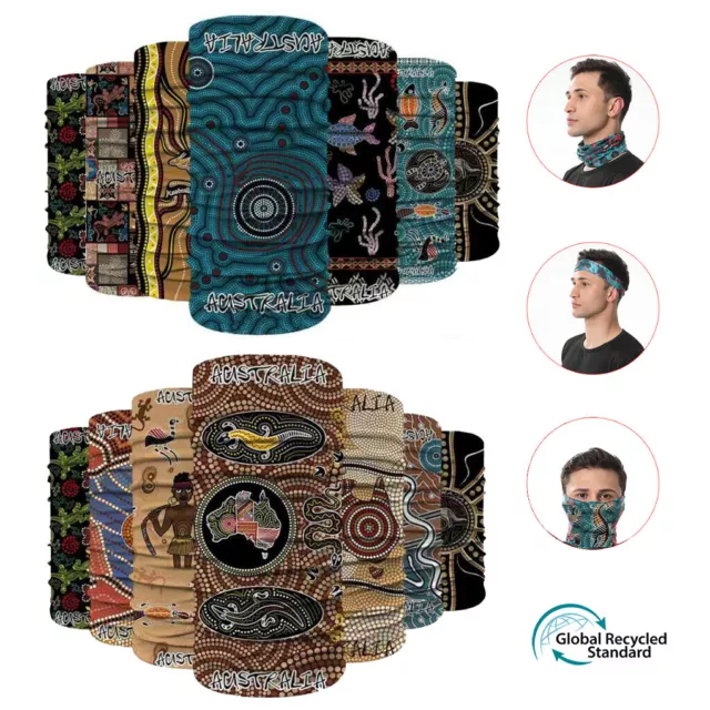 Neck Gaiter Neck Tube Bandana Face Mask Aboriginal Fishing Style Scarf Headwear