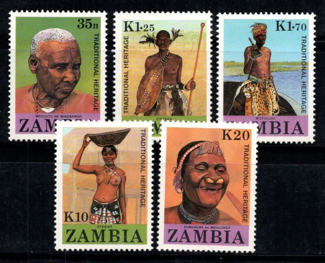 Sambia 1987 Mi. 433-437 Postfrisch 100% Menschen in Sambia,35 N,1,25 K...