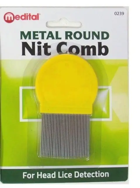 Metal Round Lice Nit Louse Detection Removal Comb Regular Use HEAD LICE COMB 2