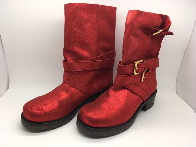 Bottines MELLOW YELLOW neuves en cuir rouge Pointure 36 EUR / 5 US