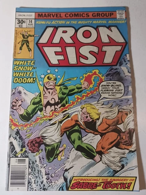 IRON FIST 14 1977 1st apppearance of Sabretooth Marvel Comics Key Issue