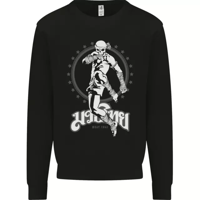 Muay Thai Skeleton MMA Mixed Martial Arts Mens Sweatshirt Jumper