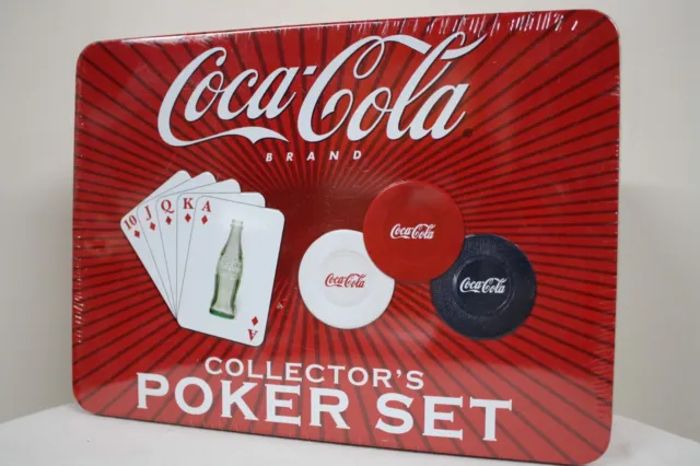 NEW Coca Cola Collector Poker Set 240 Custom Coke Poker Chips Cards 2004