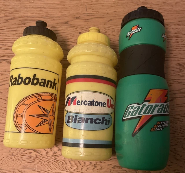 LOT 3 GOURDES Bidons Anciennes Cyclisme Tour De France Rabobank Bianchi Gatorade EUR 5,00