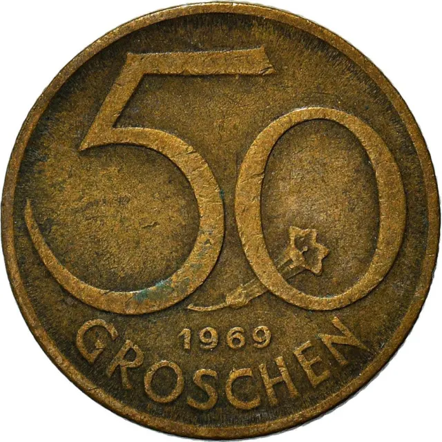 Austria 50 Groschen Coin | Gentian Flower | 1959 - 2001