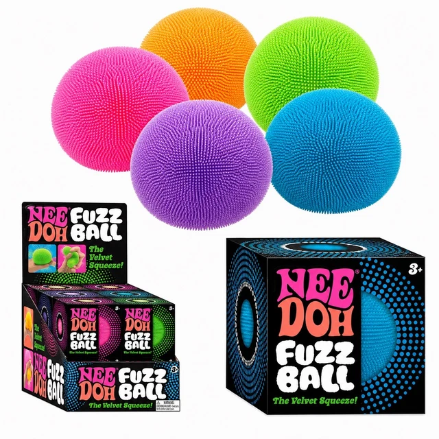 NEEDOH FUZZ BALL Squishy Nee Doh Fuzzball The Velvet Squeeze* Random ...