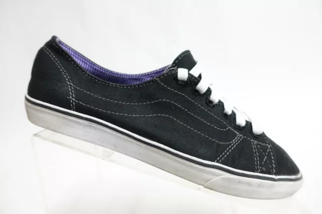 VANS Old Skool Canvas Black Sz 7 Women Low-Top Skate Sneakers