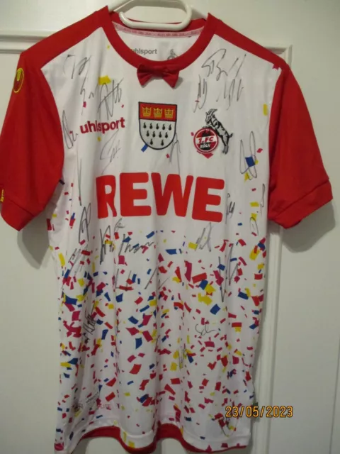 1.FC Köln Trikot / Karnevalstrikot 2021/22 - vom Team signiert - Größe M