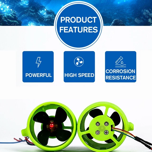 12V-24V UNDERWATER THRUSTER Engine Propeller Drive for ROV RC Bait Tug ...