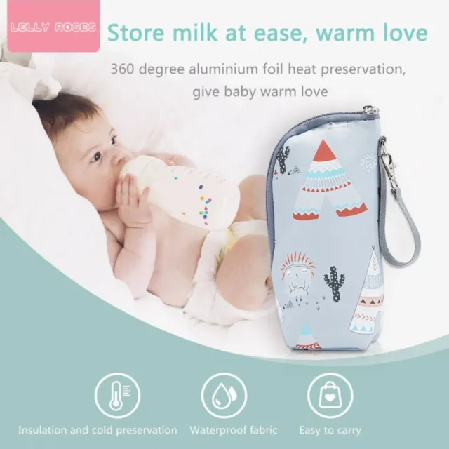 Drinks Storage Bag Bottle Warmer 6Colors Water Bottle Thermal Bag  Baby