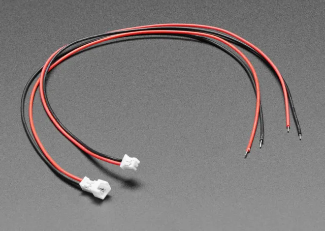 1.25mm mini 2-pin LiPO 1s 3.7v male female connector housing wire 15cm 10 set