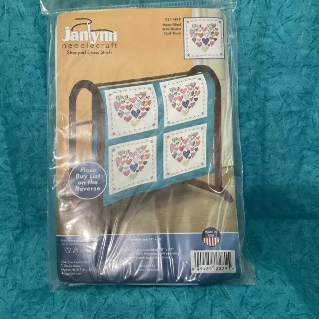 Janlynn Stamped Cross Stitch Kit 34X43 Lamb Quilt